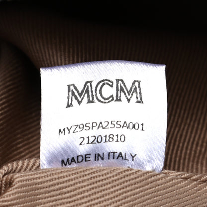 MCM Metallic Calfskin Quilted Medium Zip Pouch Light Silver 7 of 7