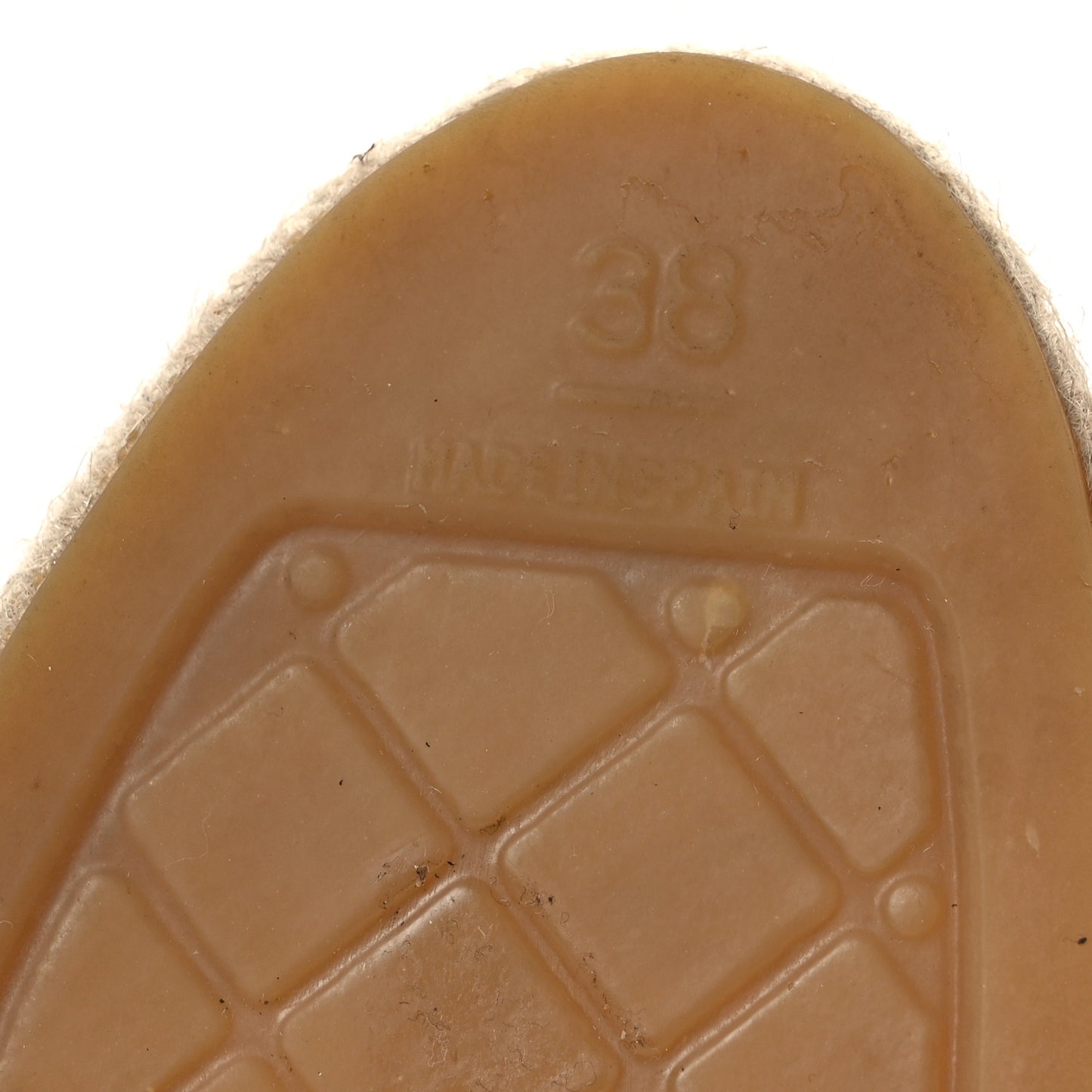 Lambskin CC Espadrilles 38 Beige Black