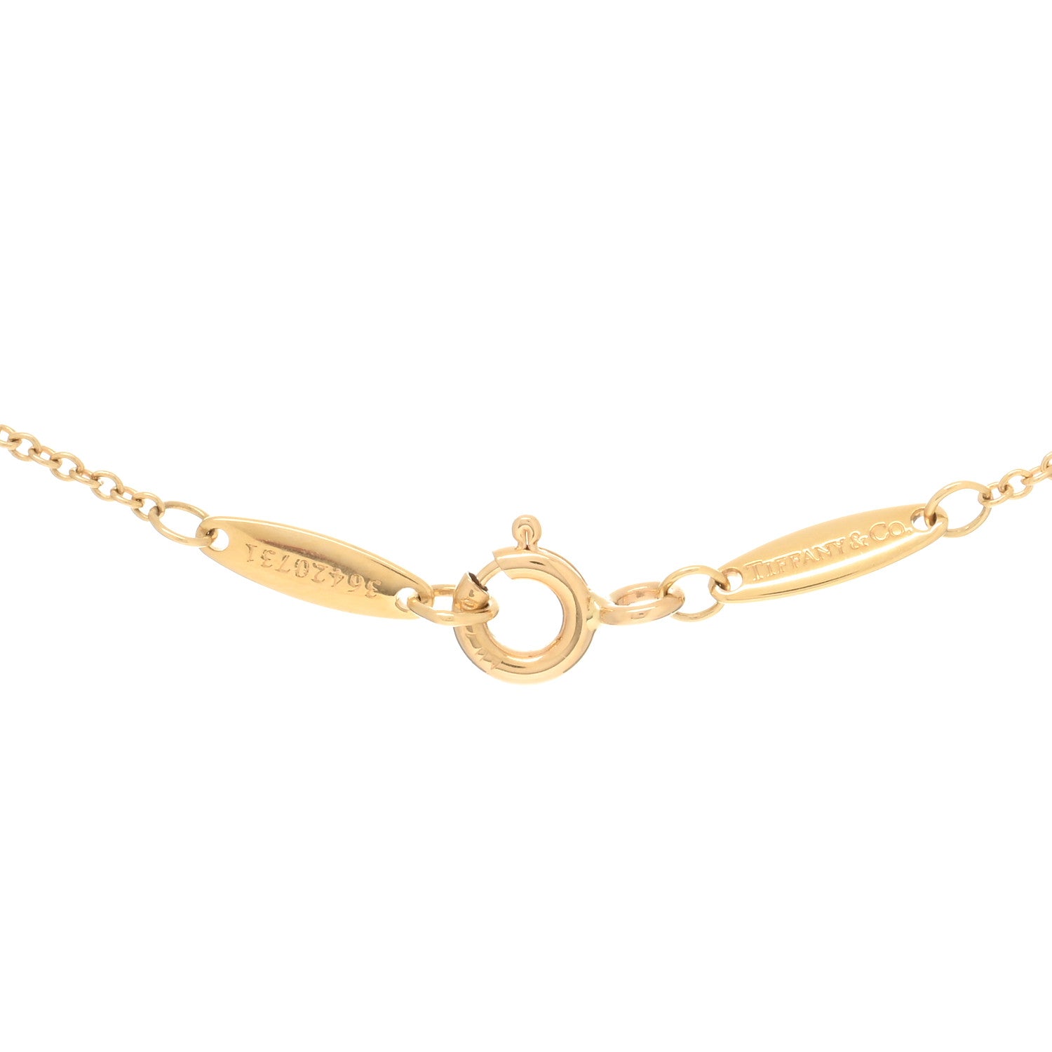 Tiffany 18K Yellow Gold Diamond .19ct Elsa Peretti Diamonds by the Yard Pendant Necklace 3 of 3