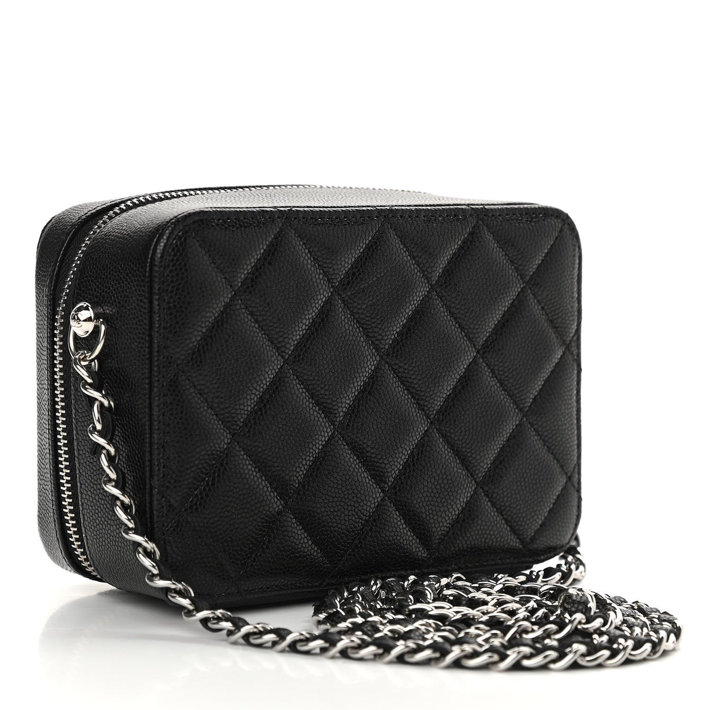 Caviar Quilted Camera Bag Black