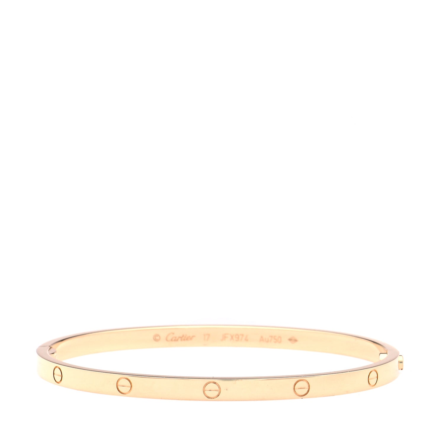 18K Yellow Gold Small LOVE Bracelet 17
