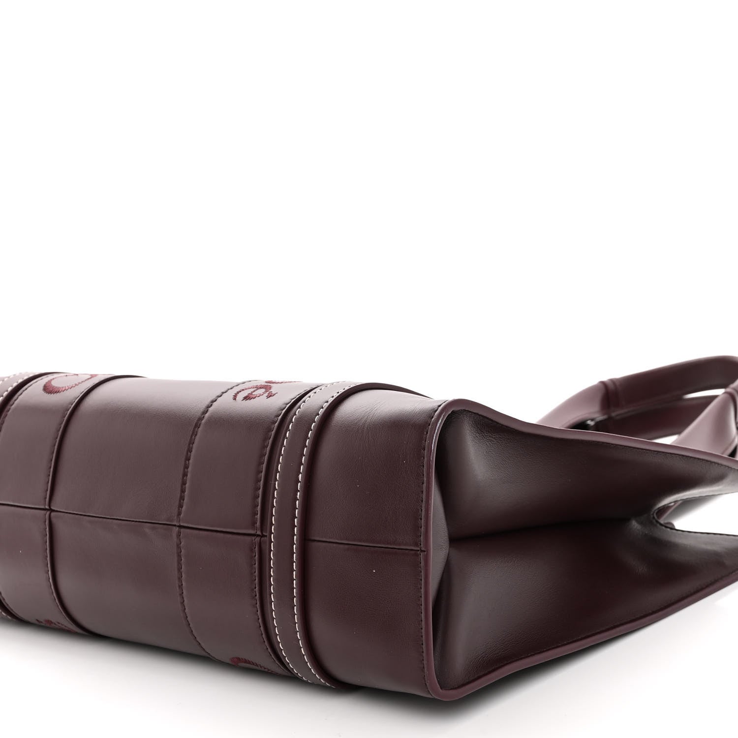 Chloe Calfskin Medium Woody Tote Deep Violine 9 of 10