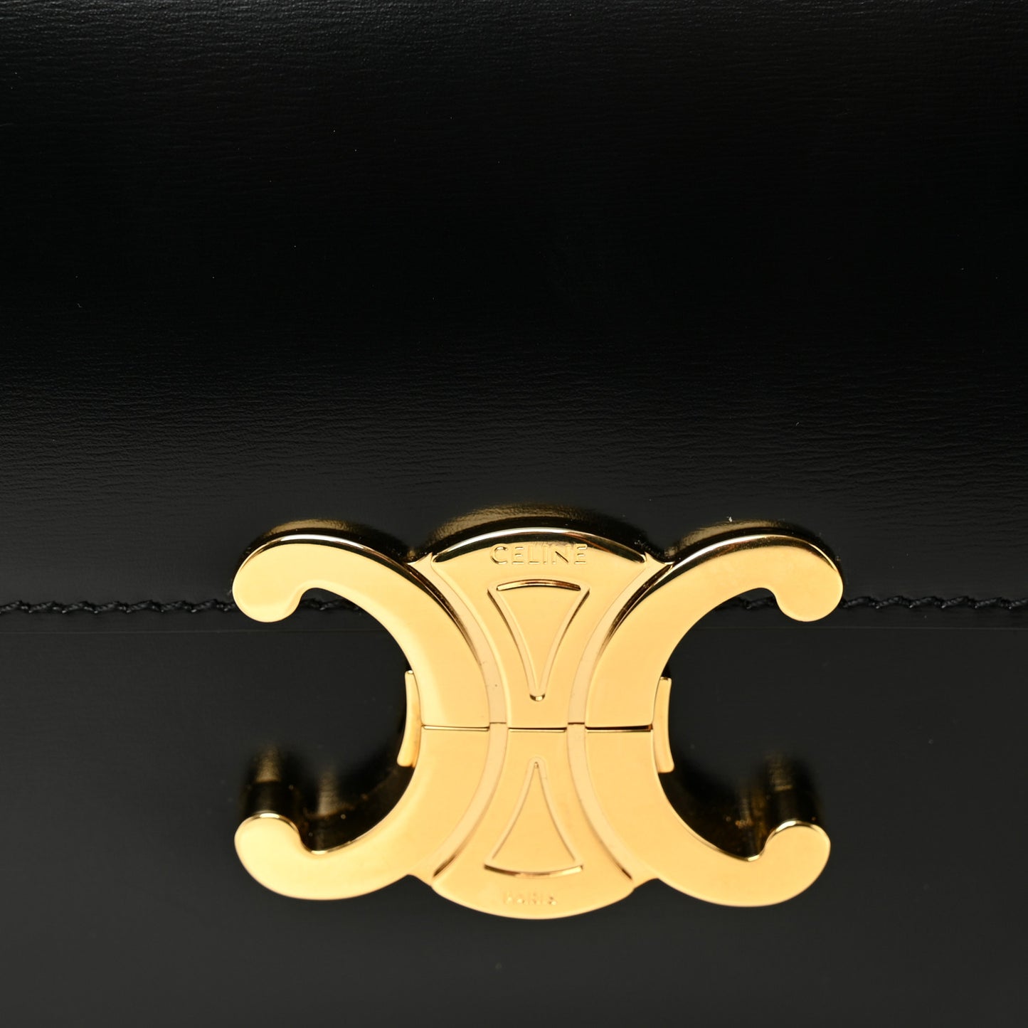 Shiny Calfskin Medium Triomphe Black