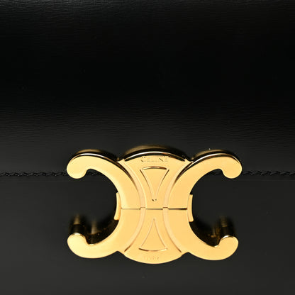 Celine Shiny Calfskin Medium Triomphe Black 8 of 11