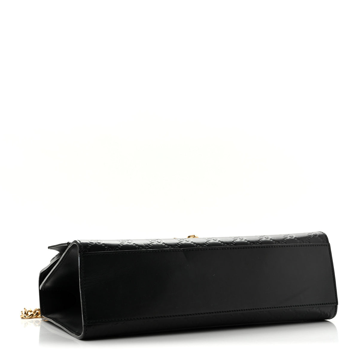 Guccissima Medium Padlock Shoulder Bag Black