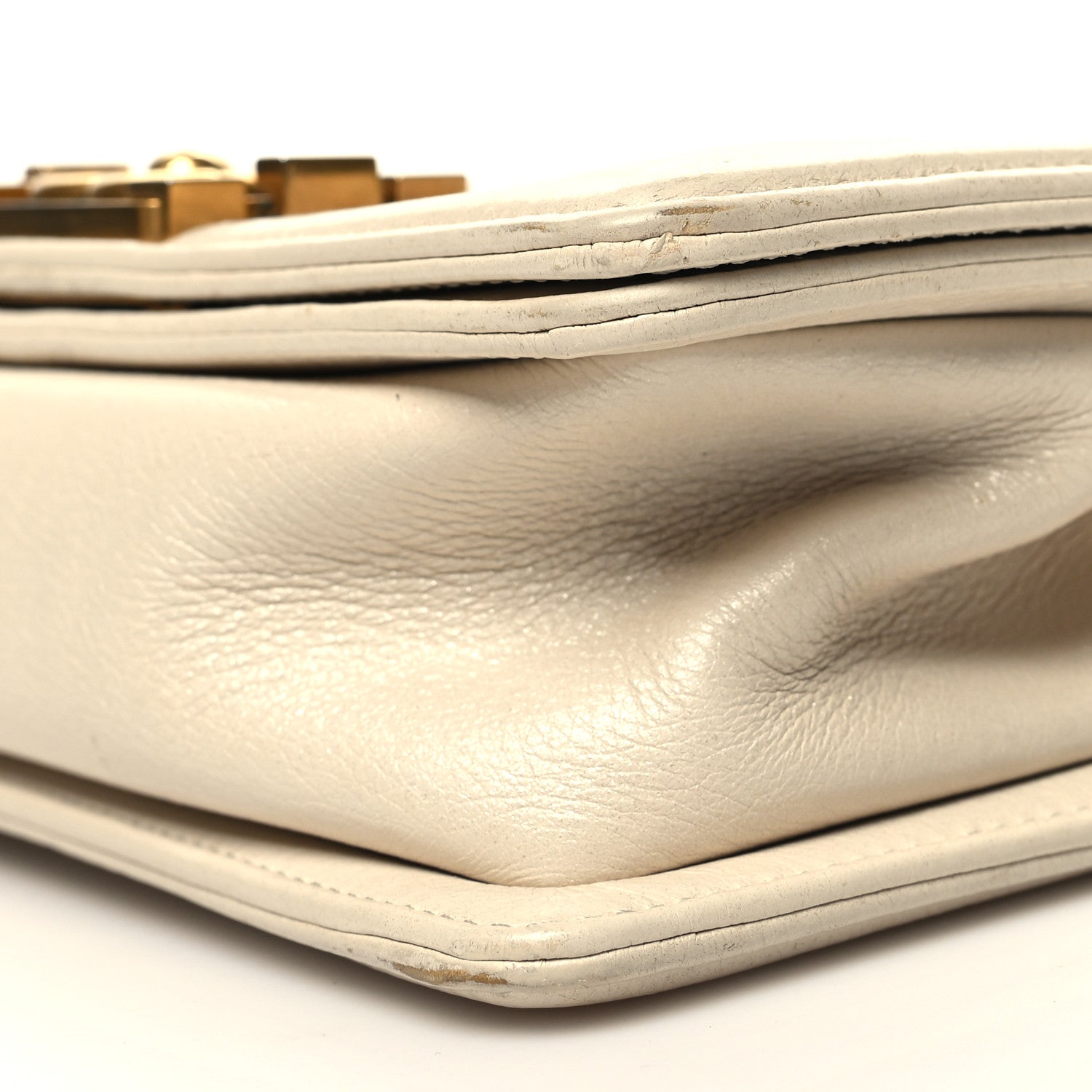 Chanel Grained Calfskin Quilted Small Boy Flap White 10 of 10