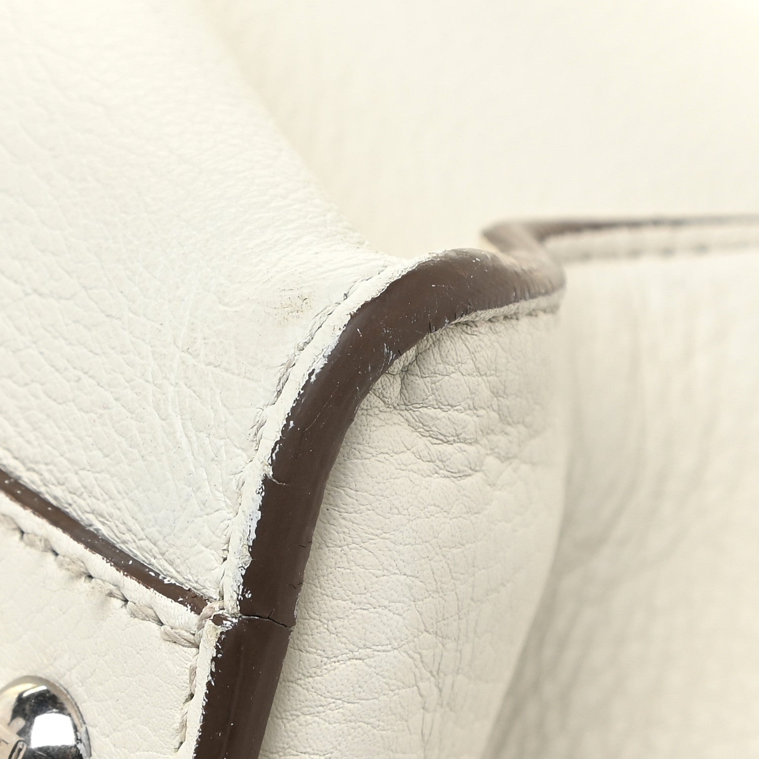 Fendi Calfskin Fur Monster Eyes Large Peekaboo Iconic Satchel White 19 of 27
