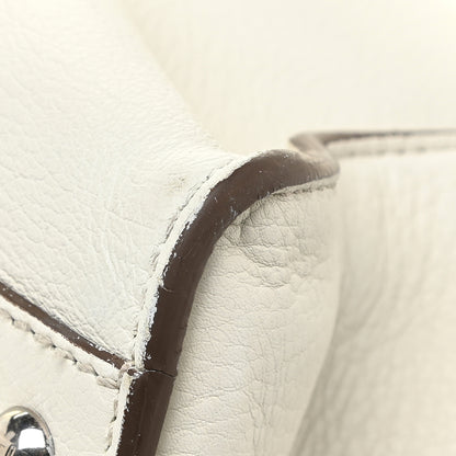 Fendi Calfskin Fur Monster Eyes Large Peekaboo Iconic Satchel White 19 of 27