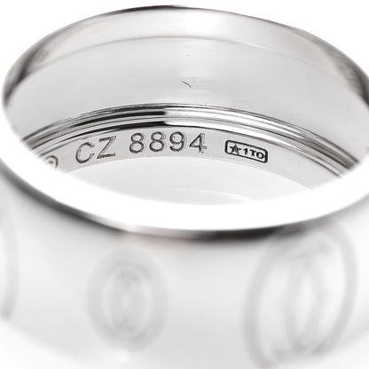 Cartier 18K White Gold 8mm Happy Birthday Band Ring 51 5.75 6 of 6