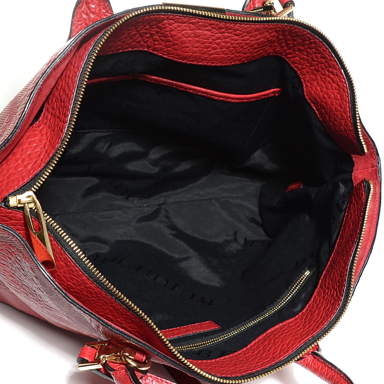 Burberry Heritage Grain Check Embossed Medium Dewsbury Tote Military Red 5 of 12