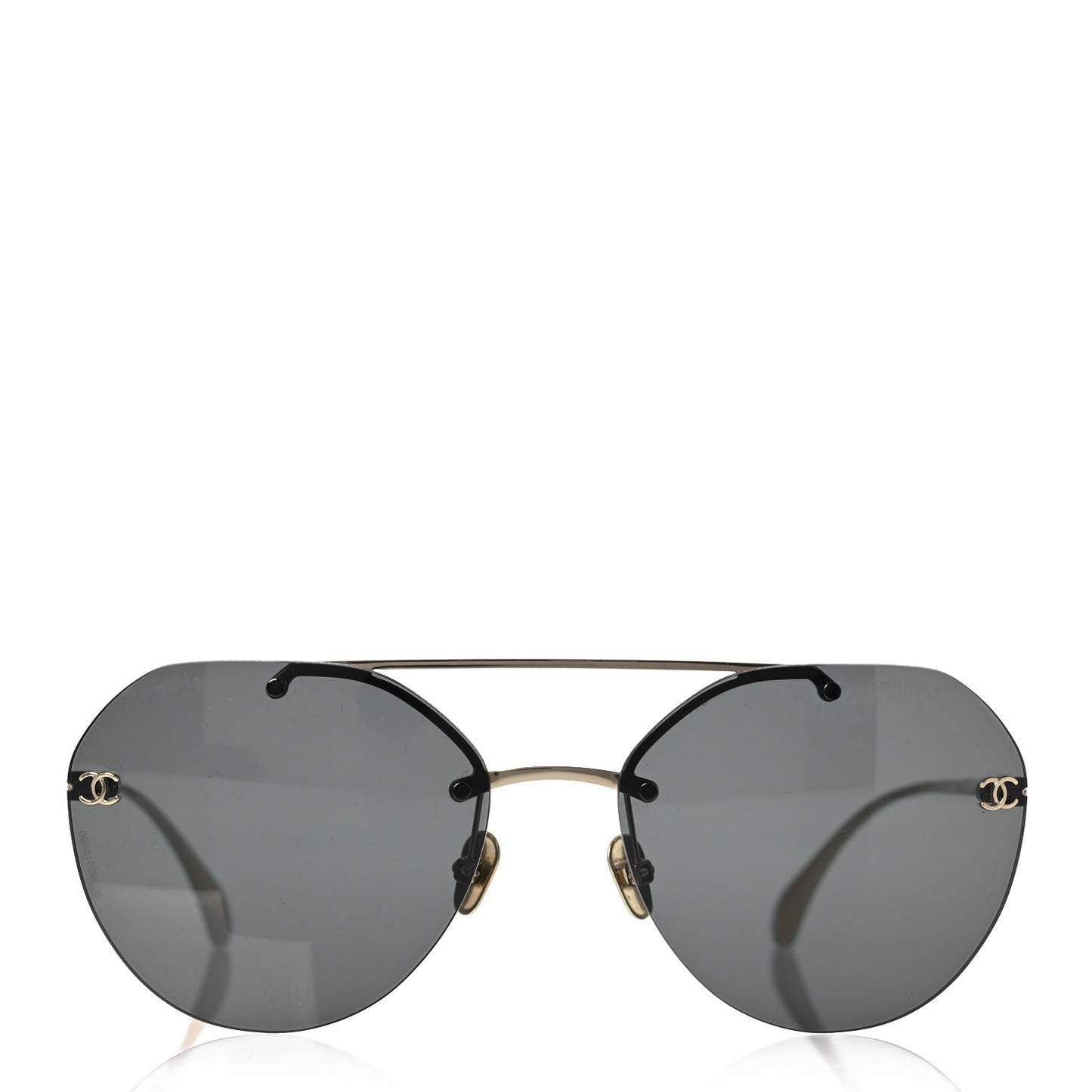 Titanium CC Pilot Aviator Sunglasses 4272-T Black Gold