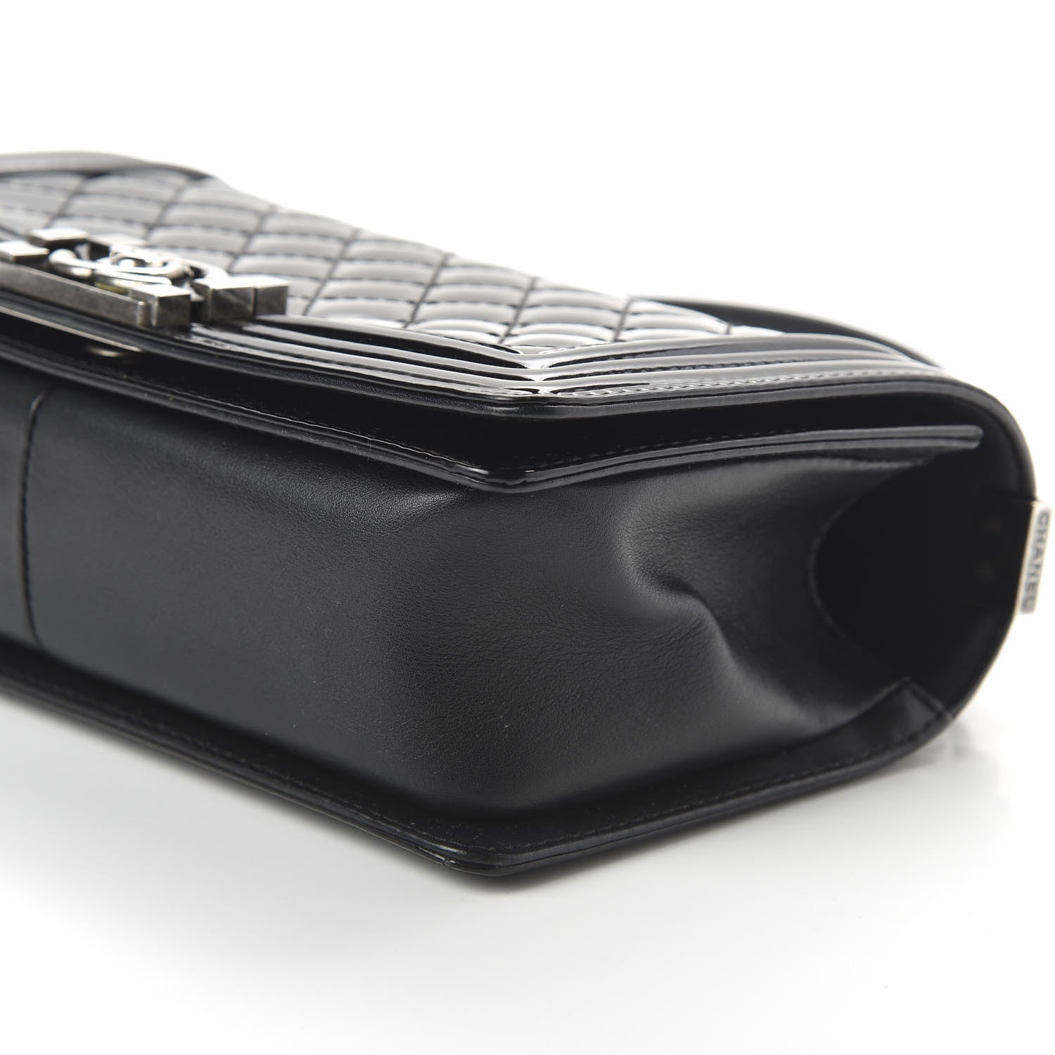 Chanel Patent Calfskin Quilted Medium Boy Flap Black 7 of 10