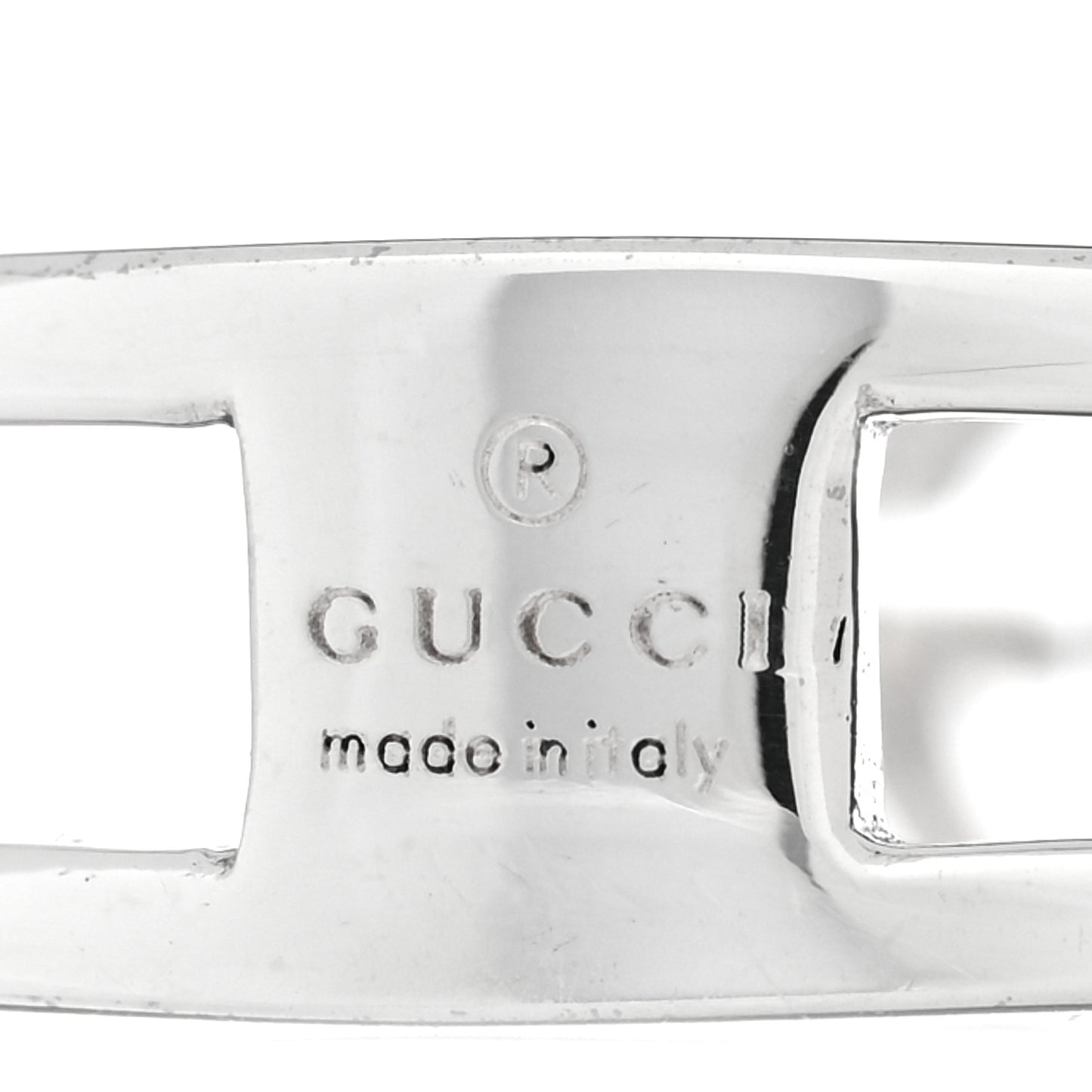 Sterling Silver 6mm Interlocking G Open Band Ring 61 9.5