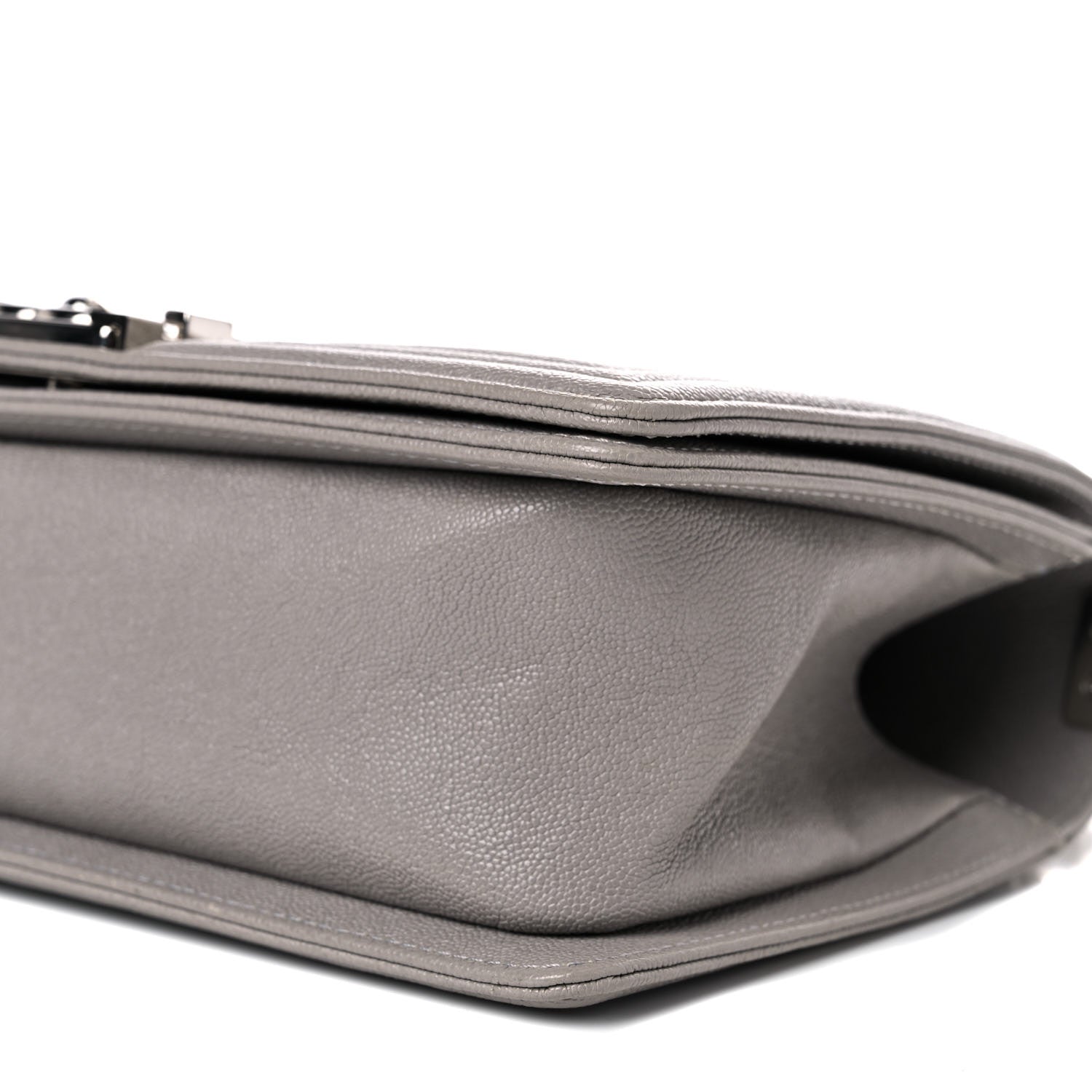 Chanel Caviar Quilted Medium Boy Flap Light Grey 8 of 9