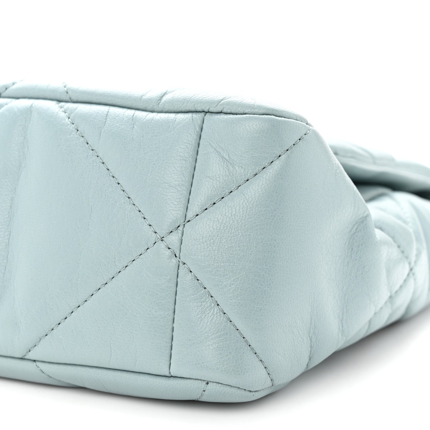 Lambskin Quilted Large Chanel 19 Flap Light Blue