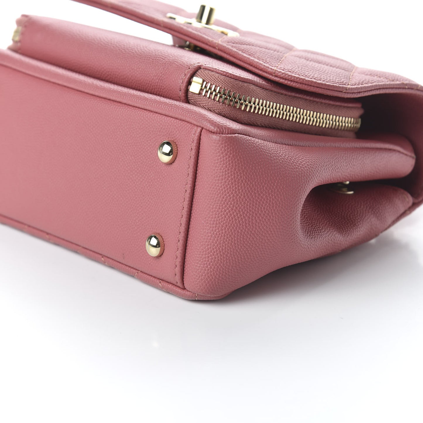 Caviar Quilted Small Business Affinity Flap Dark Pink