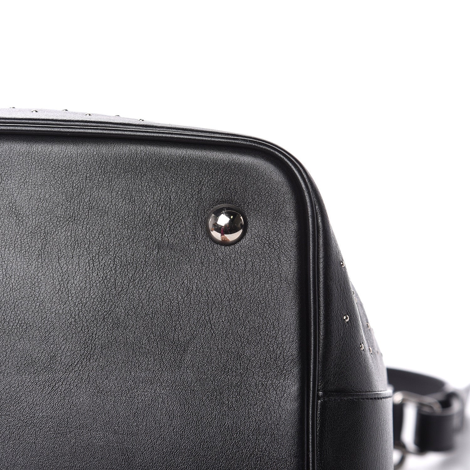 Saint Laurent Calfskin Studded Medium Emmanuelle Bucket Bag Black 12 of 15