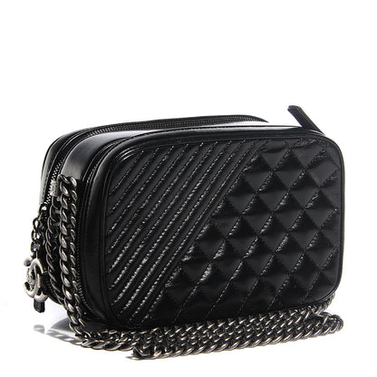 Chanel Glazed Calfskin Small Coco Boy Camera Case Black 3 of 7