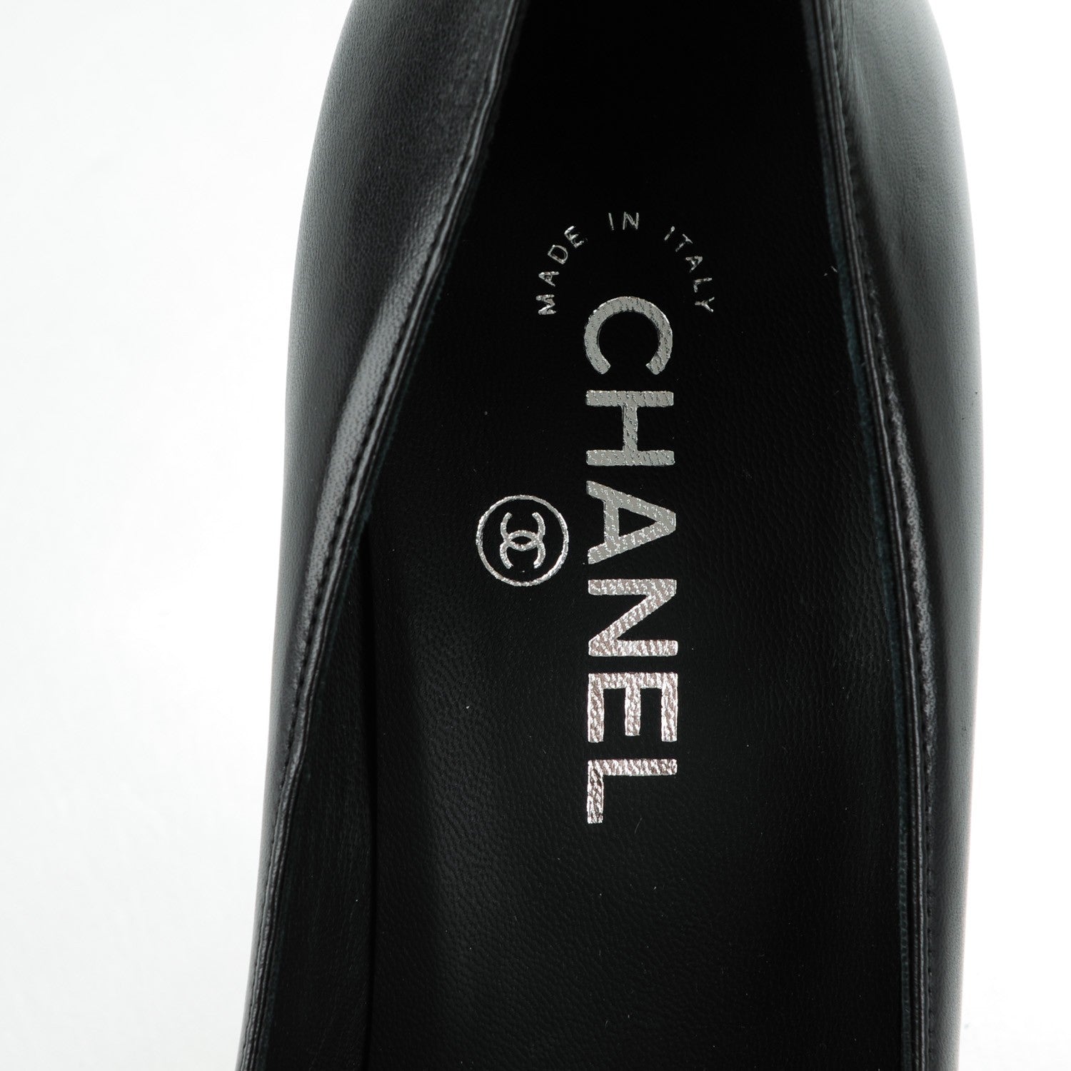 Chanel Lambskin Satin Cap Toe Pumps 41 Black 7 of 7
