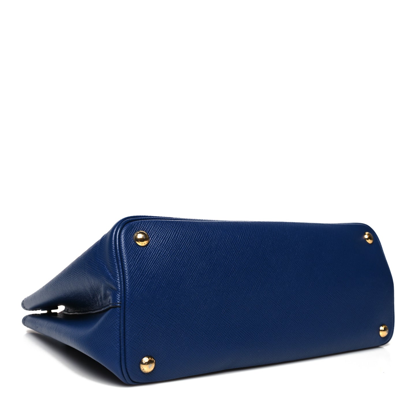 Saffiano Cuir Medium Double Bag Bleuette Rosso