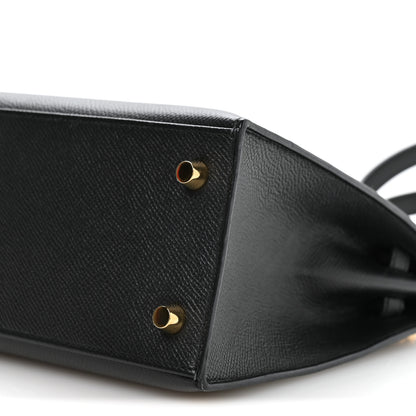 Hermes Epsom Kelly Sellier 25 Black 10 of 11