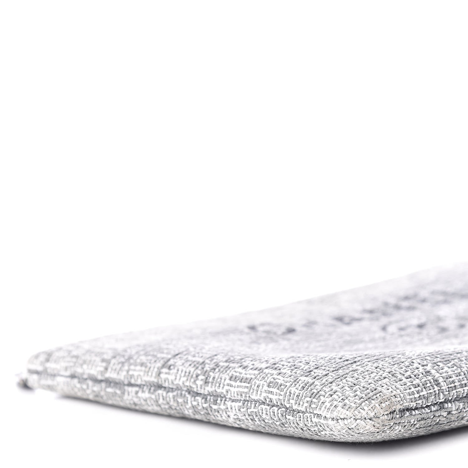 Chanel Canvas Large Deauville Pouch Grey 6 of 8