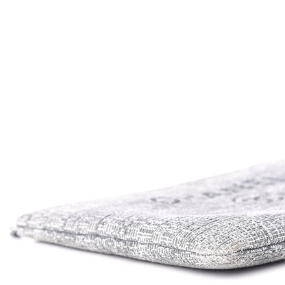 Chanel Canvas Large Deauville Pouch Grey 6 of 8