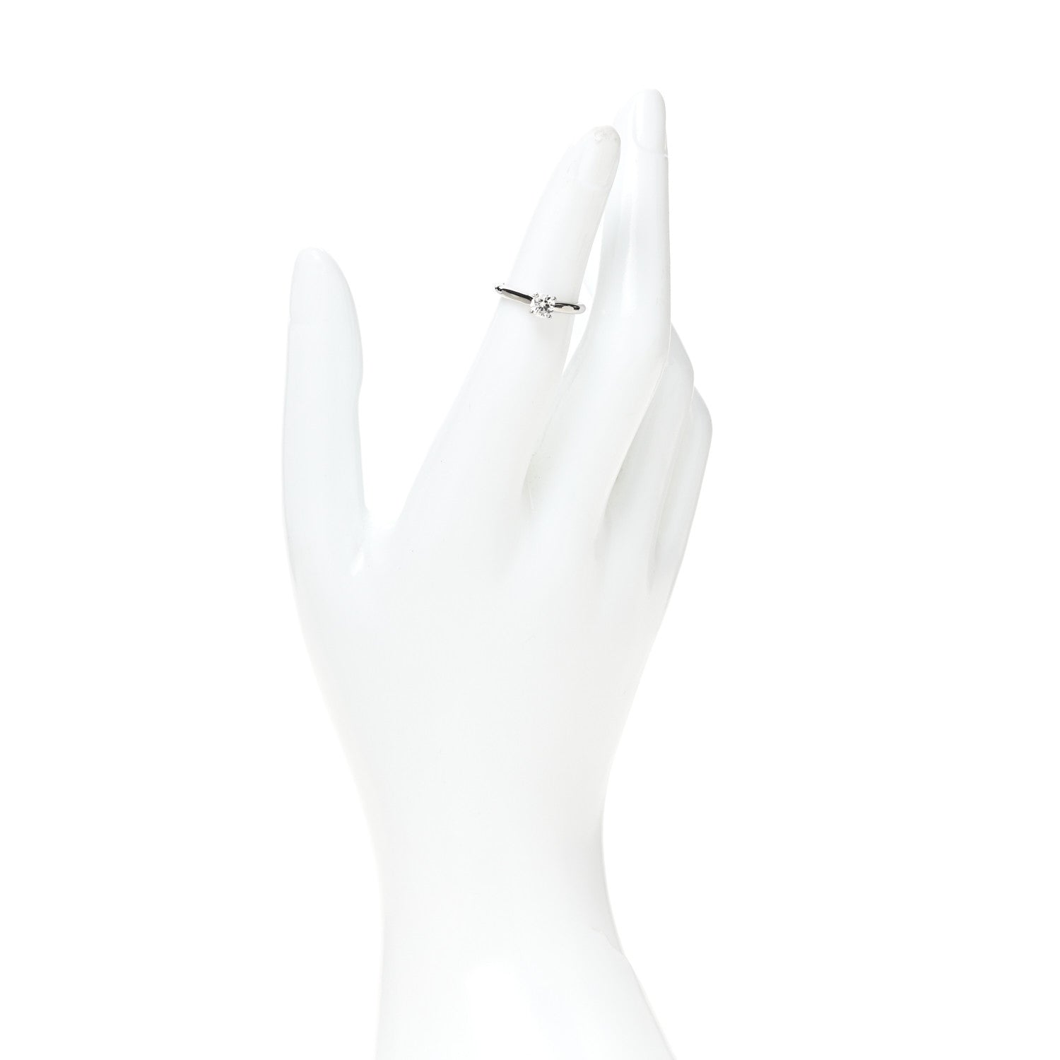 Cartier Platinum Diamond .34ct 1895 Solitaire Engagement Ring 47 4 2 of 8