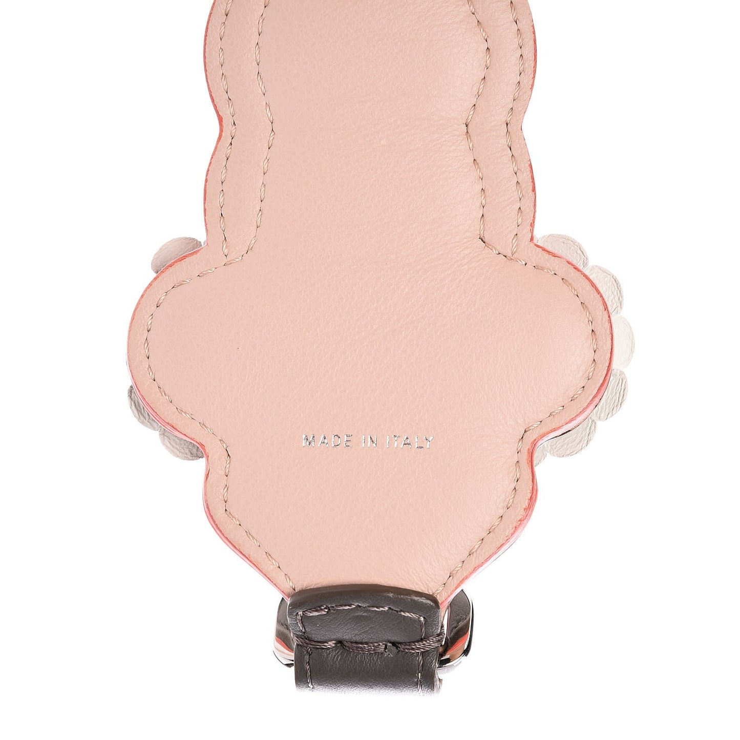 Vitello Dolce Nappa Hypnoteyes Bi-Color Scalloped Spike Studded Strap You Carbone Plaster White Multicolor