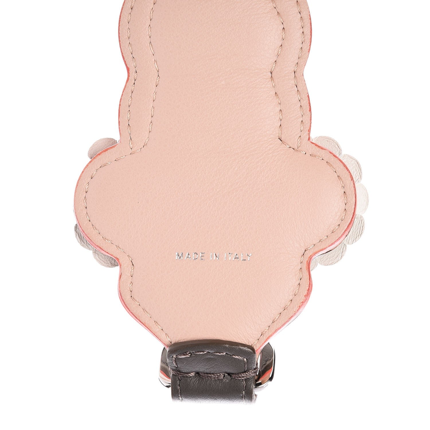 Fendi Vitello Dolce Nappa Hypnoteyes Bi-Color Scalloped Spike Studded Strap You Carbone Plaster White Multicolor 4 of 6