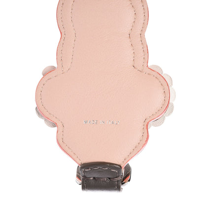 Fendi Vitello Dolce Nappa Hypnoteyes Bi-Color Scalloped Spike Studded Strap You Carbone Plaster White Multicolor 4 of 6