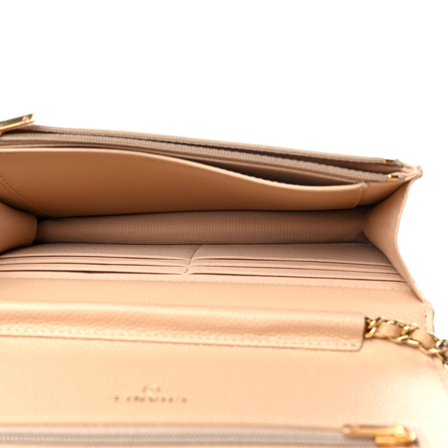 Chanel Caviar Quilted Wallet On Chain WOC Beige 5 of 11