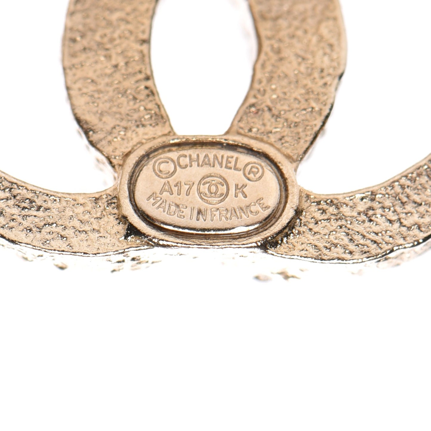 Crystal CC Logo Earrings Gold