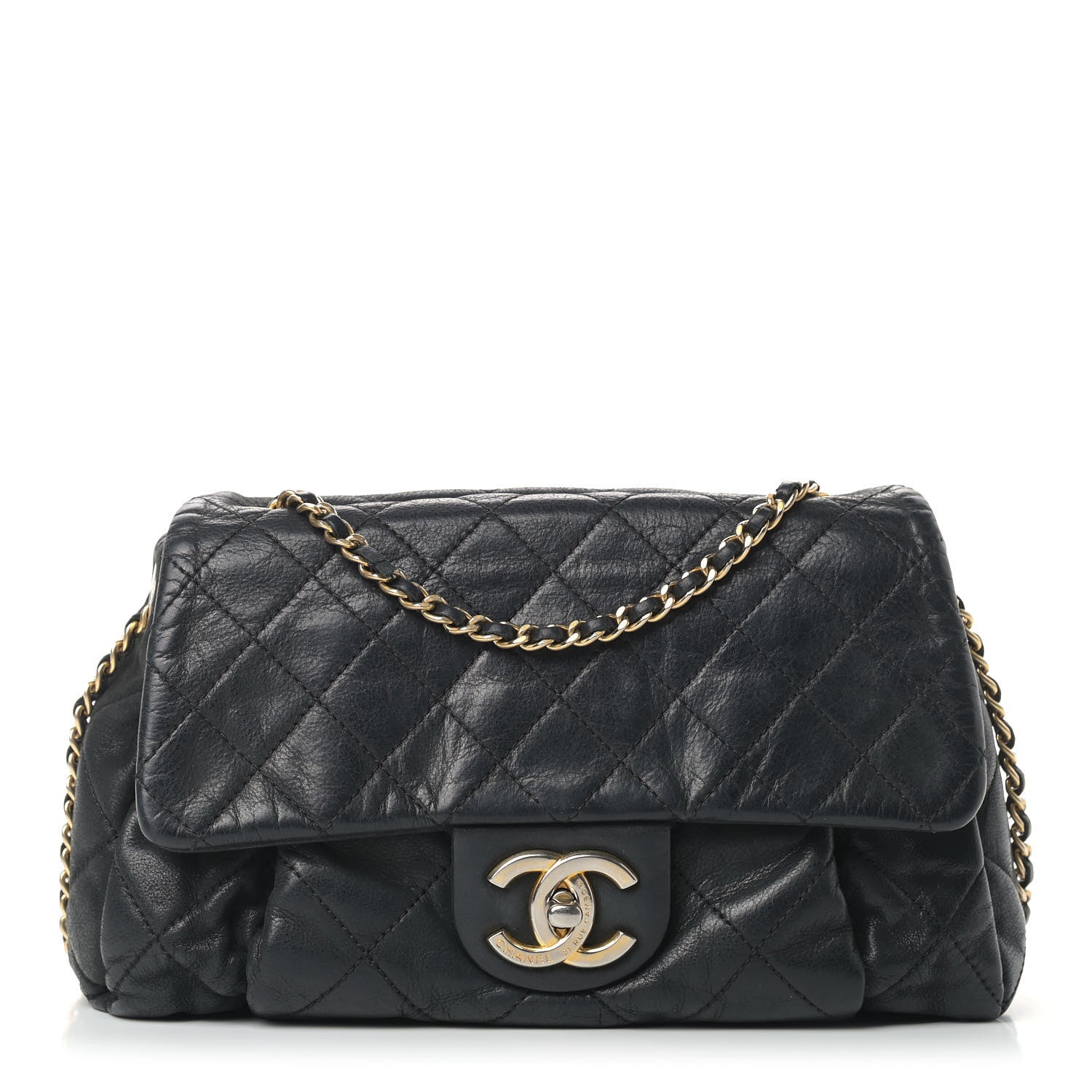 Chanel Iridescent Calfskin Quilted Small Chic Quilt Flap Black 1 of 14