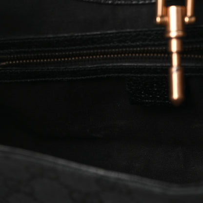 Gucci Monogram Calfskin Large Bardot Tote Black 13 of 13