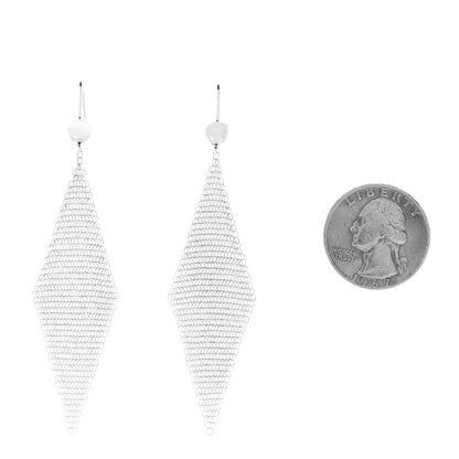 Tiffany Sterling Silver Elsa Peretti Mesh Earrings 2 of 4