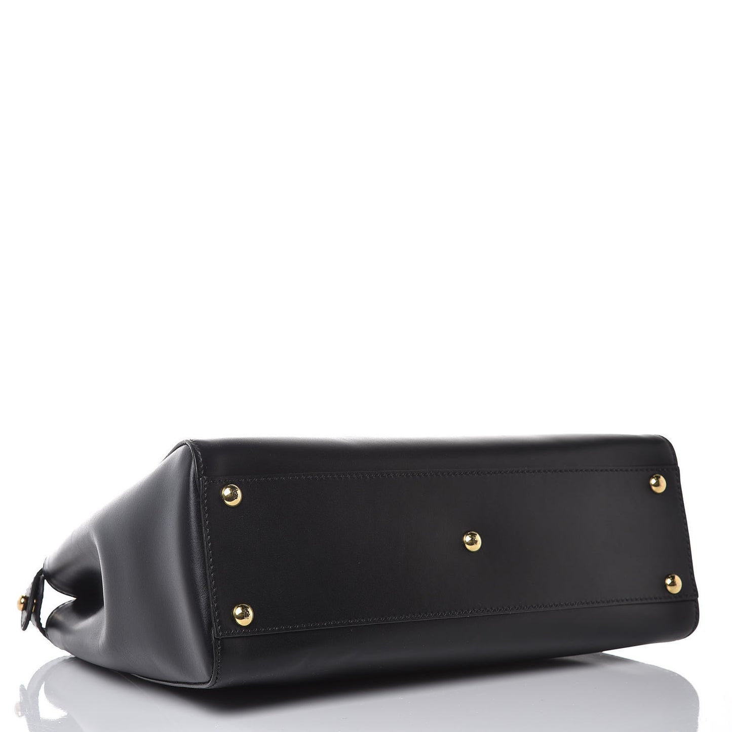 Vitello Morgan Shiny Nappa Medium Peekaboo Iconic Satchel Black