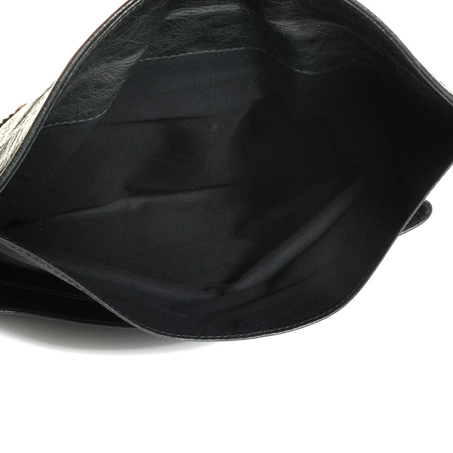 Agneau Giant Brogues Hardware Envelope Clutch Anthracite