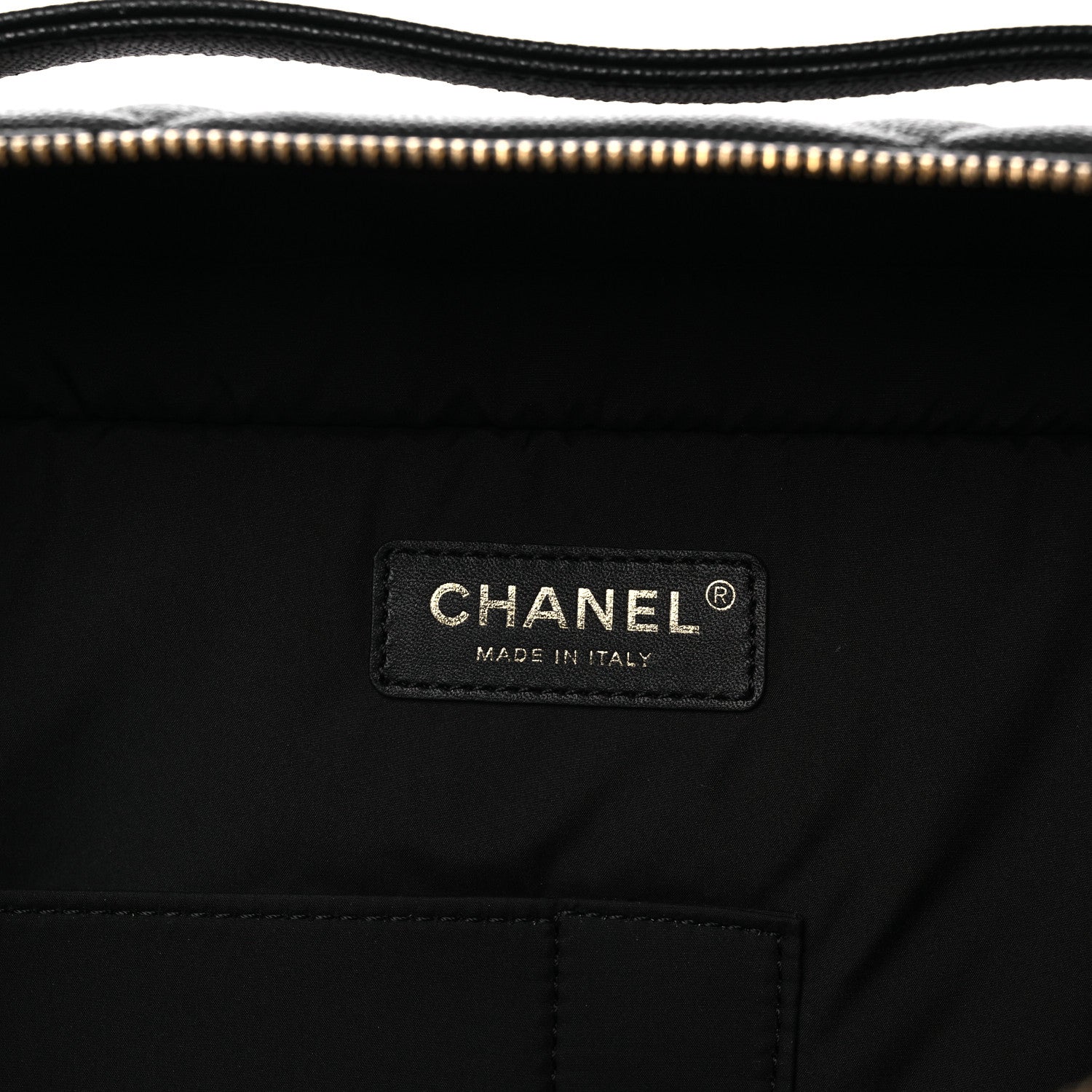Chanel Shiny Grained Calfskin Quilted Large Travel Bowling Bag Black 6 of 12