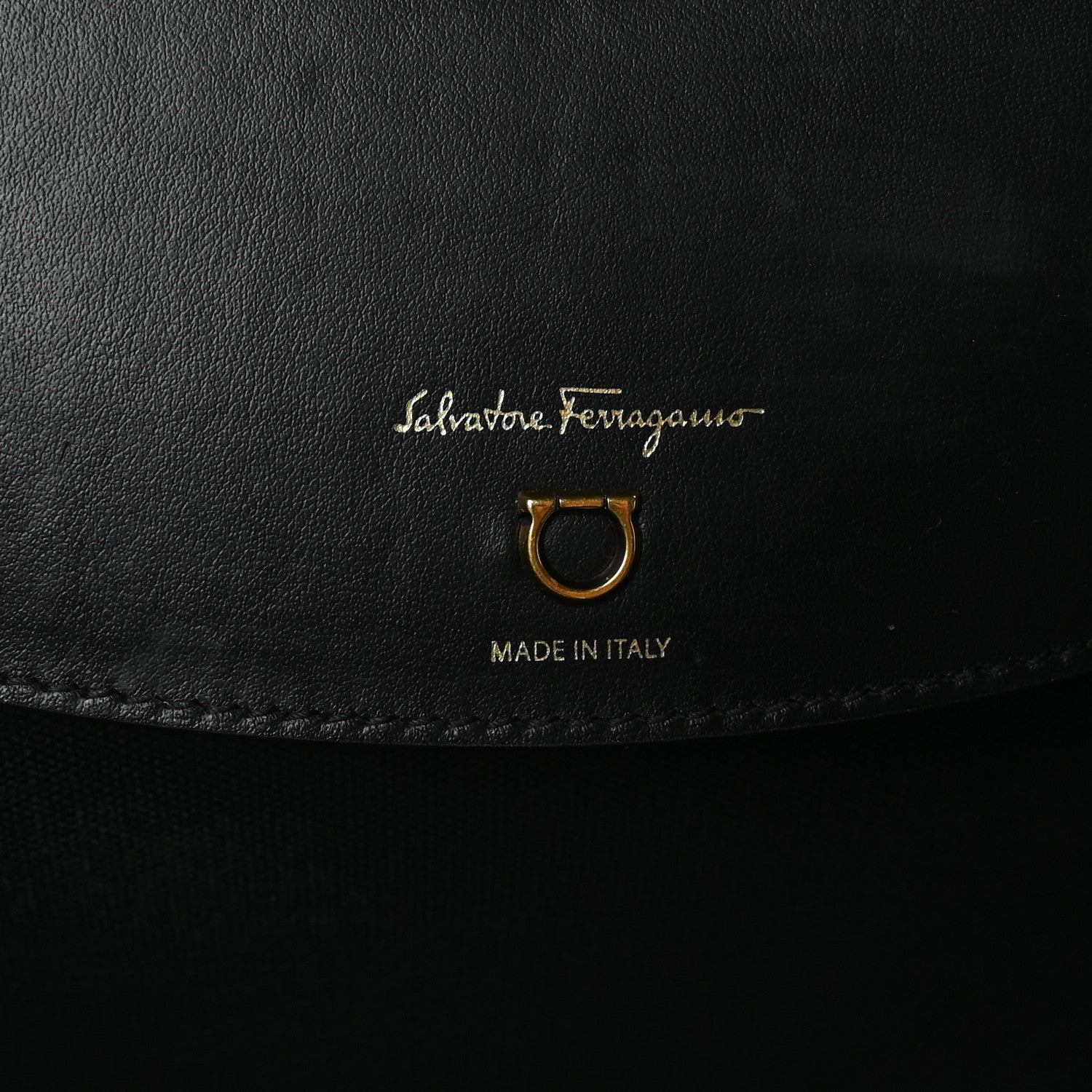 Salvatore Ferragamo Canvas Calfskin Gancini Bag Black 16 of 21
