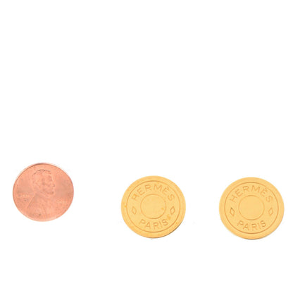 Hermes Clou De Selle Clip On Earrings Gold 2 of 4