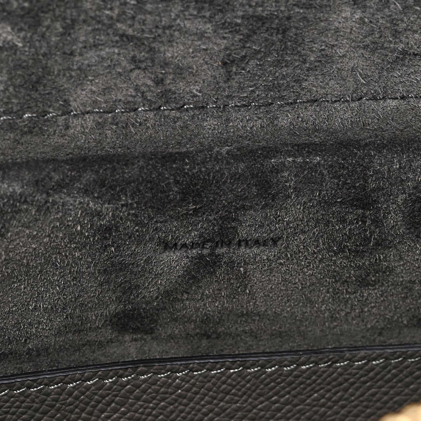 Grained Calfskin Micro Belt Bag Grey