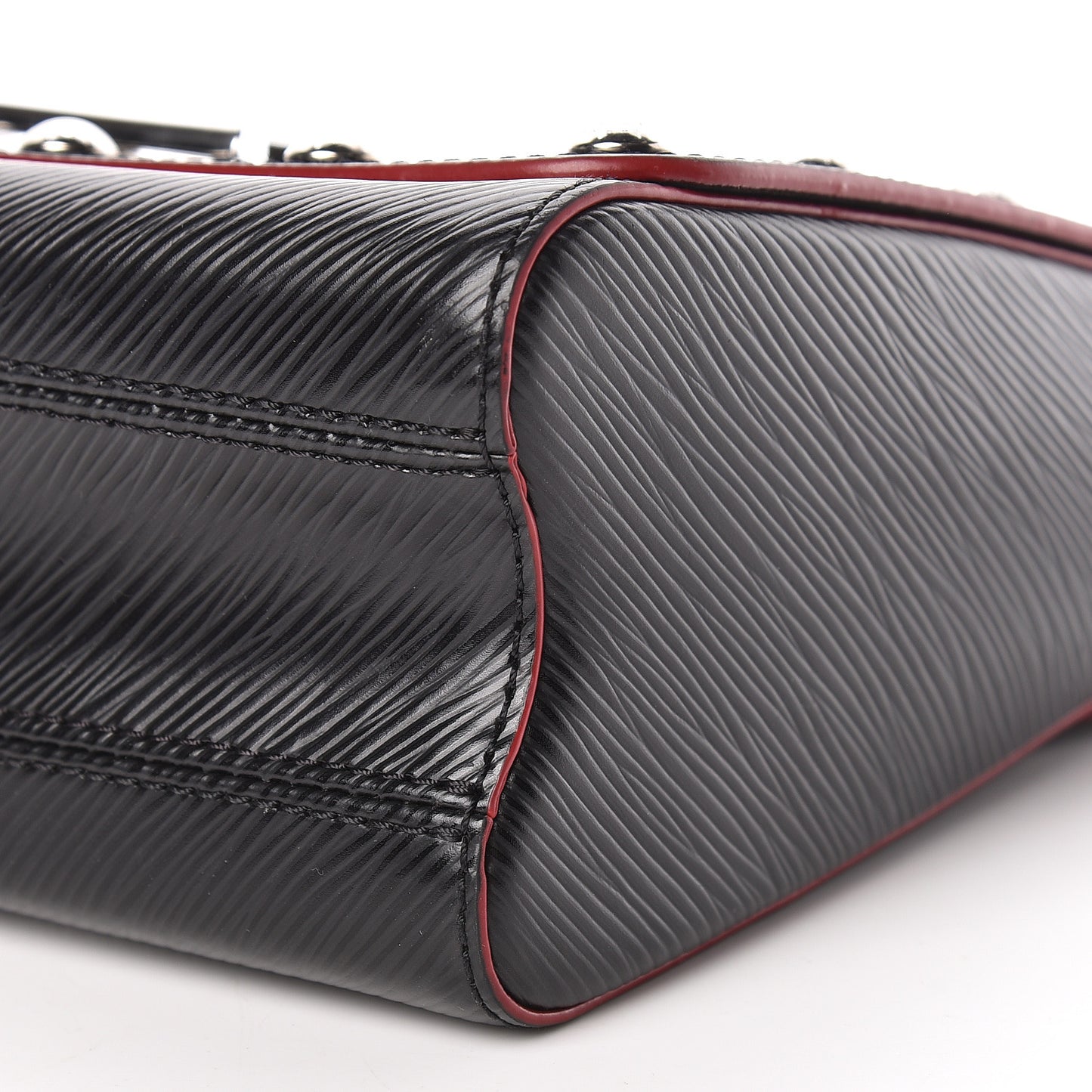 Epi Studded Twist Shoulder Bag MM Black