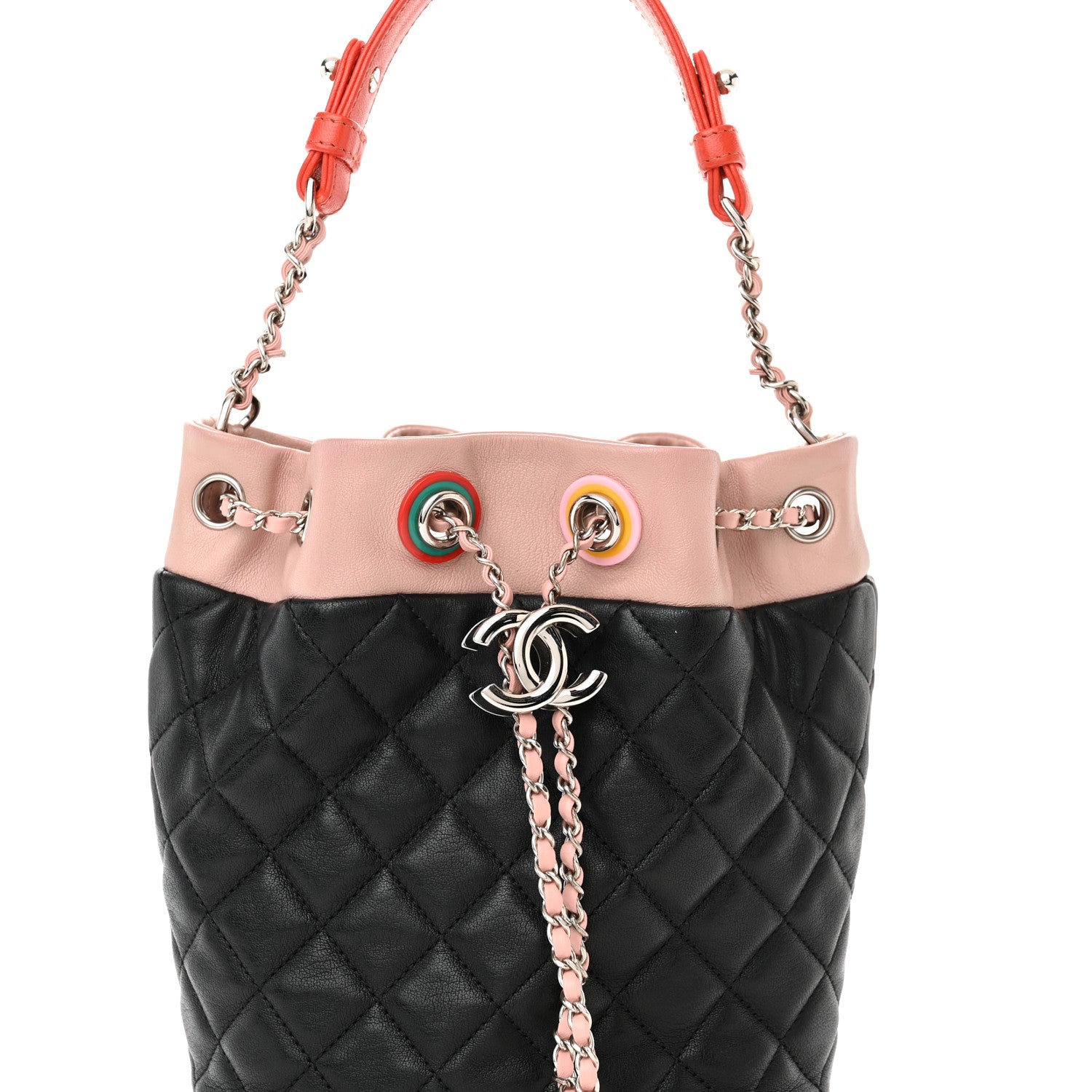 Chanel Lambskin Quilted Cuba Drawstring Tote Multicolor 8 of 12
