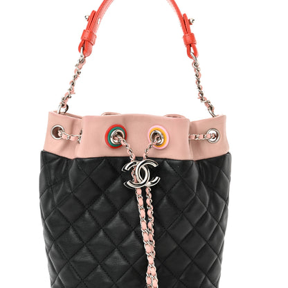 Chanel Lambskin Quilted Cuba Drawstring Tote Multicolor 8 of 12