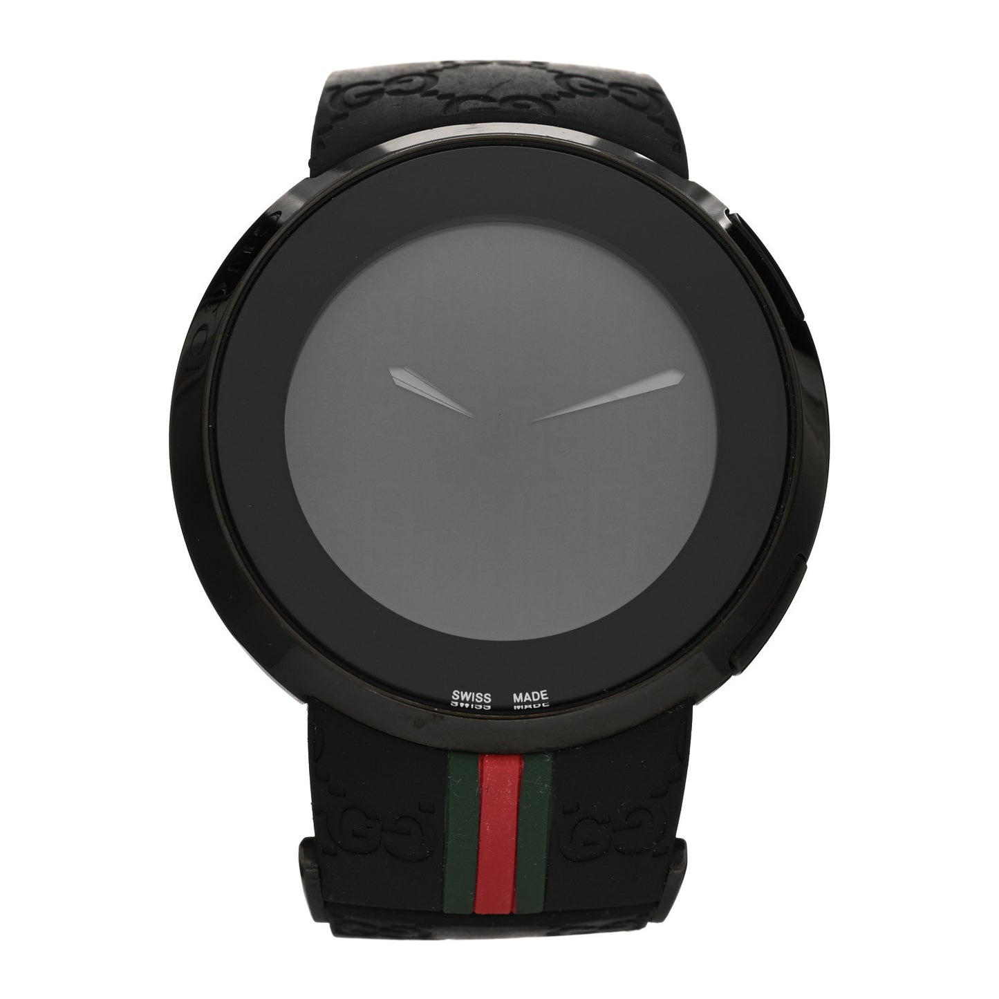 Stainless Steel Rubber 45mm Digital I-Gucci Web Watch Black