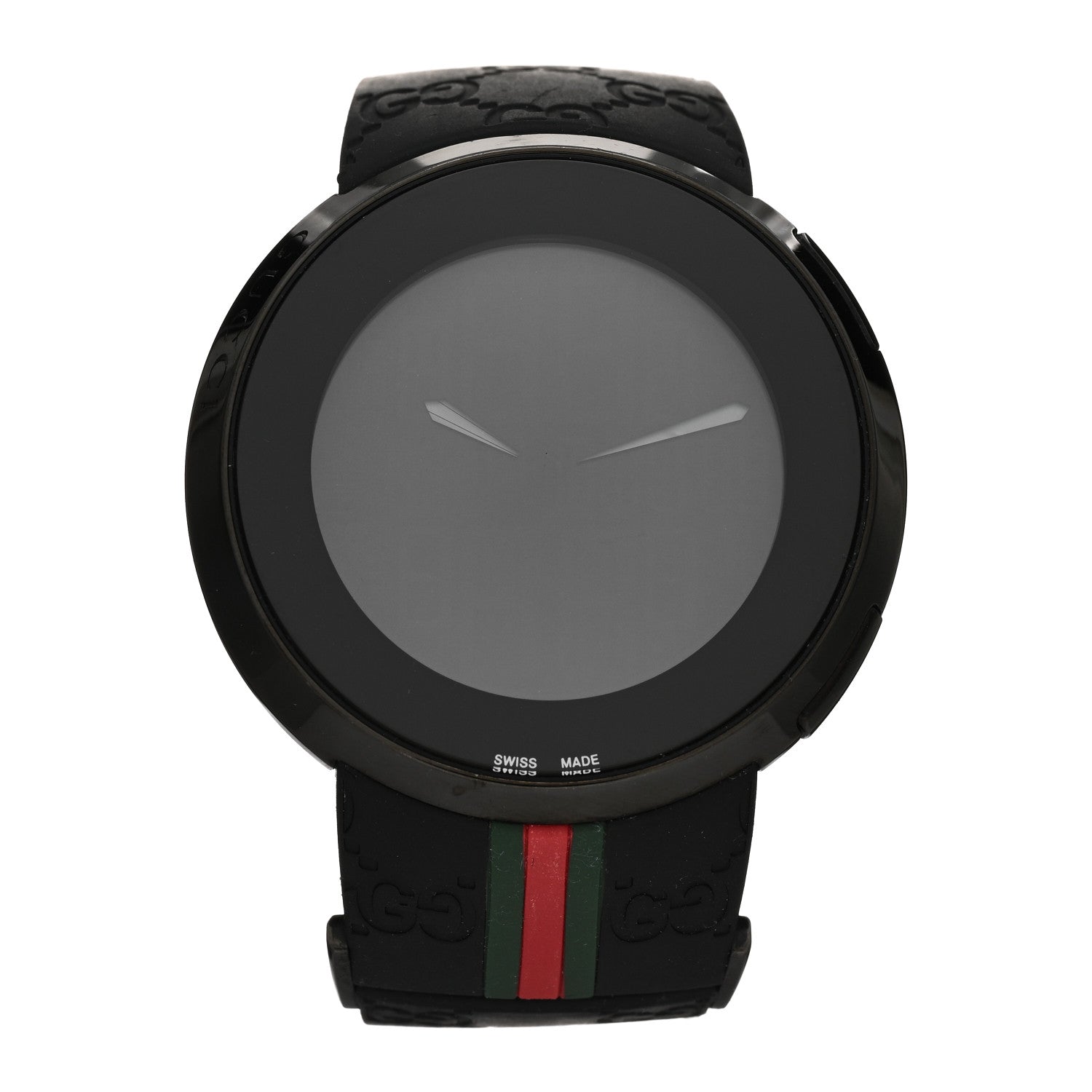 Gucci Stainless Steel Rubber 45mm Digital I-Gucci Web Watch Black 1 of 4