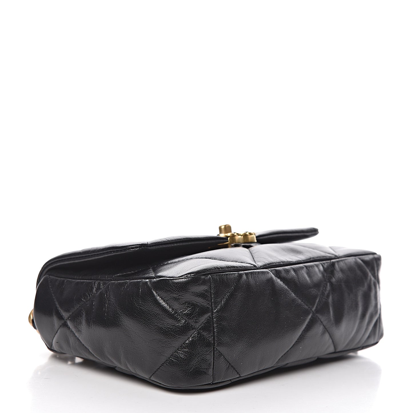 Lambskin Quilted Medium 19 Flap Black