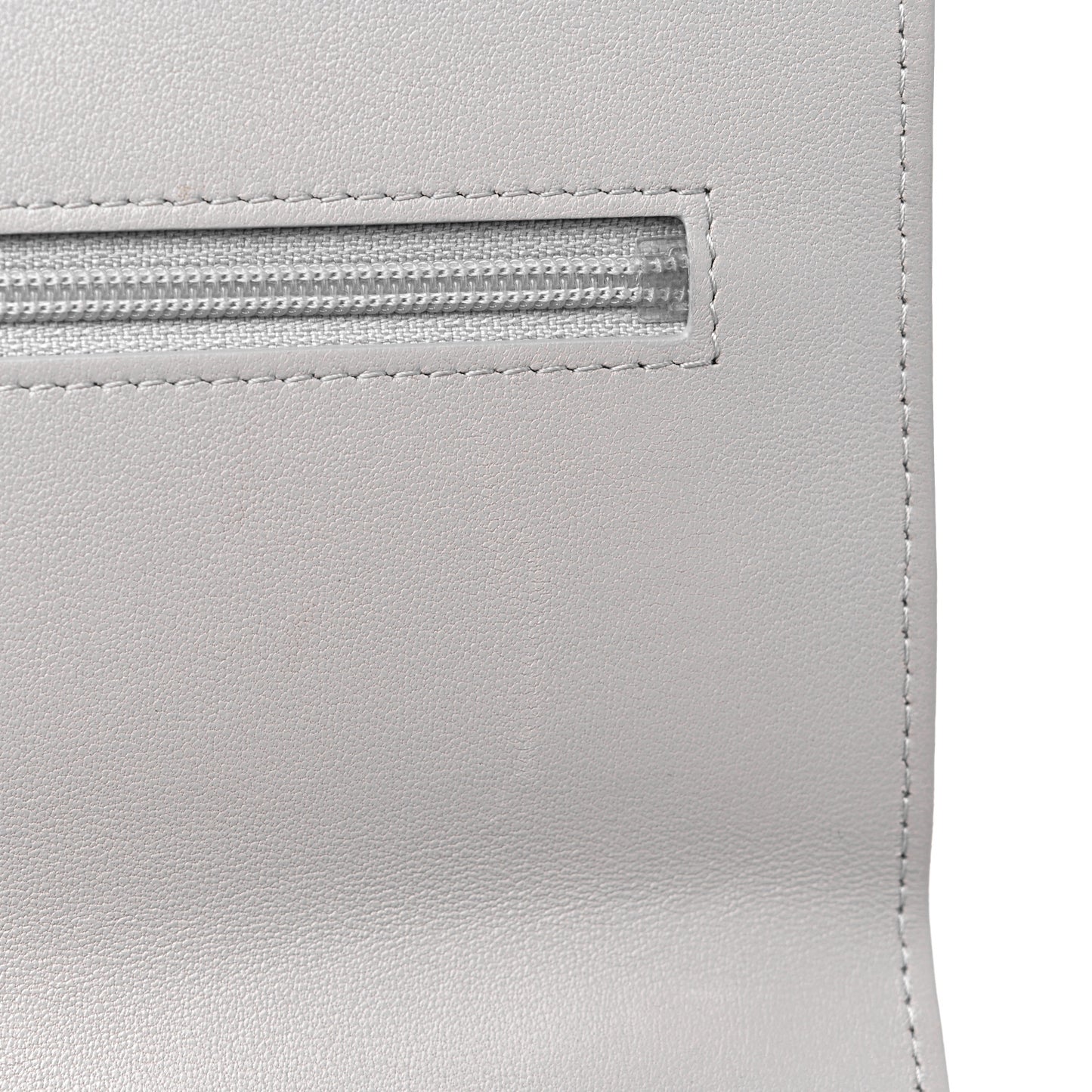 Lambskin Quilted Chanel 19 Wallet On Chain WOC Grey