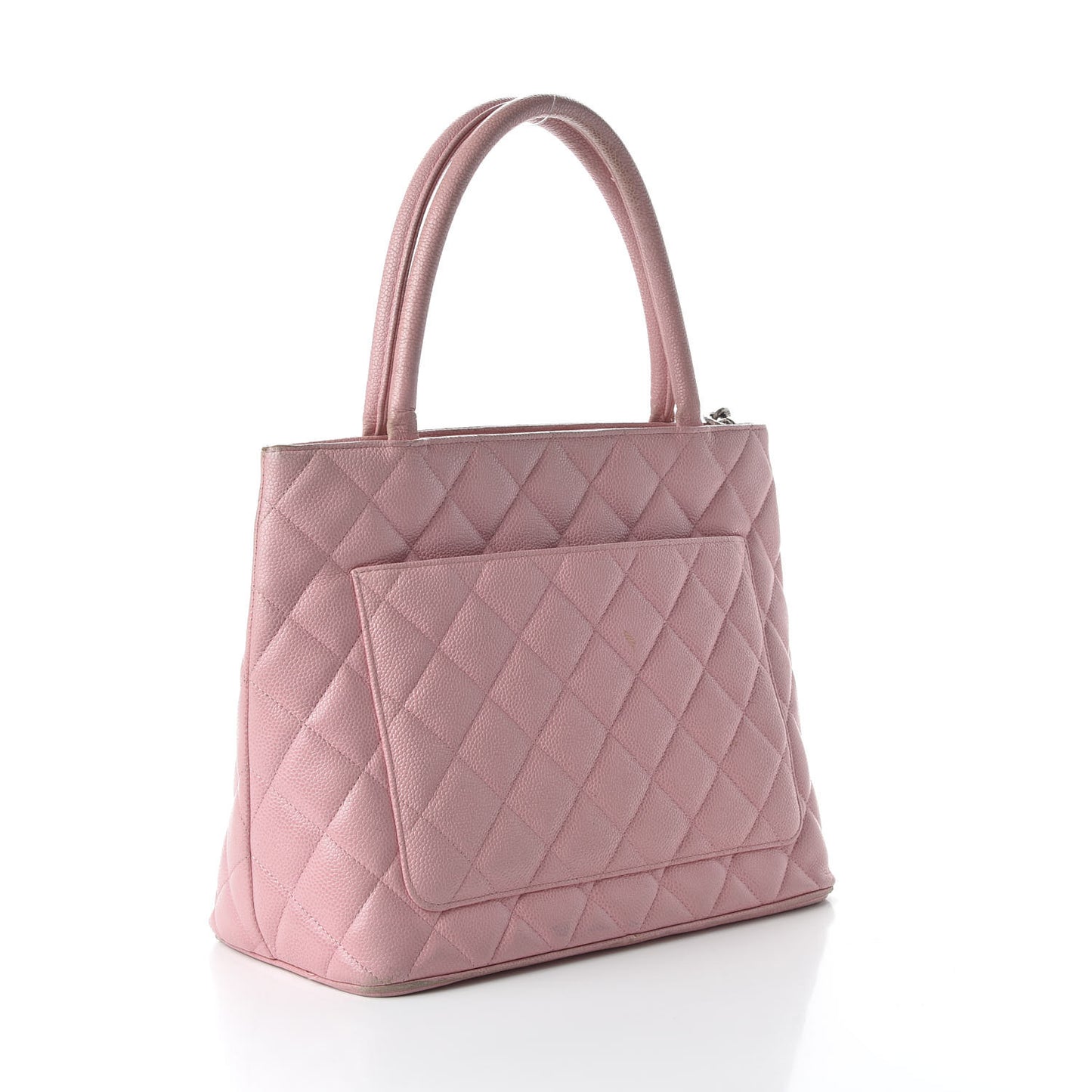 Caviar Quilted Medallion Tote Light Pink